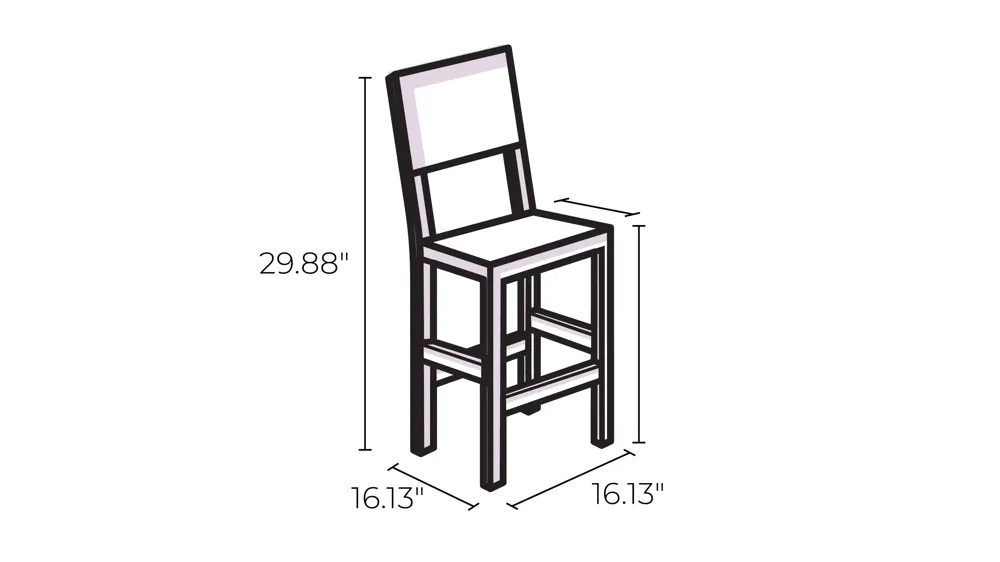 Shelly Backless Bar Stool Dimensions