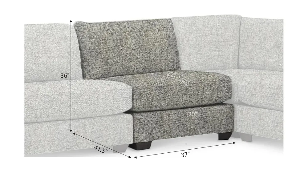 Thatcher Armless Chair Dimensions