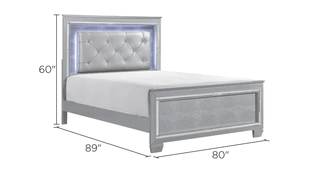 Brambley Bed w/ LED Lights Dimensions