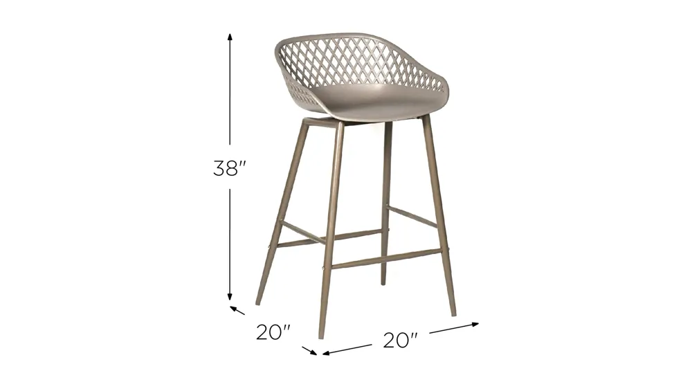 Piazza Outdoor Counter Stools-Set of 2 Dimensions