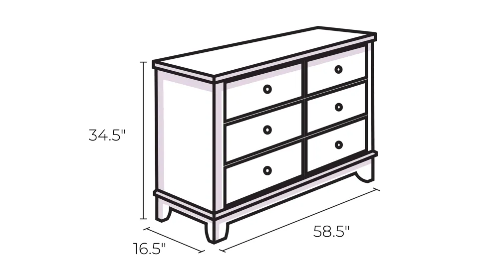 Rangely Dresser Dimensions
