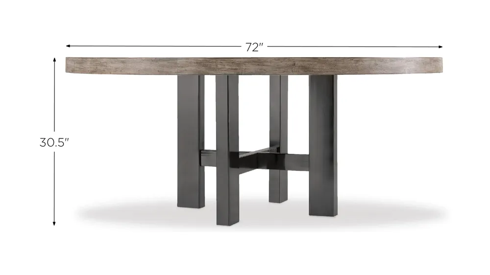 Curata 72in Round Dining Table Dimensions
