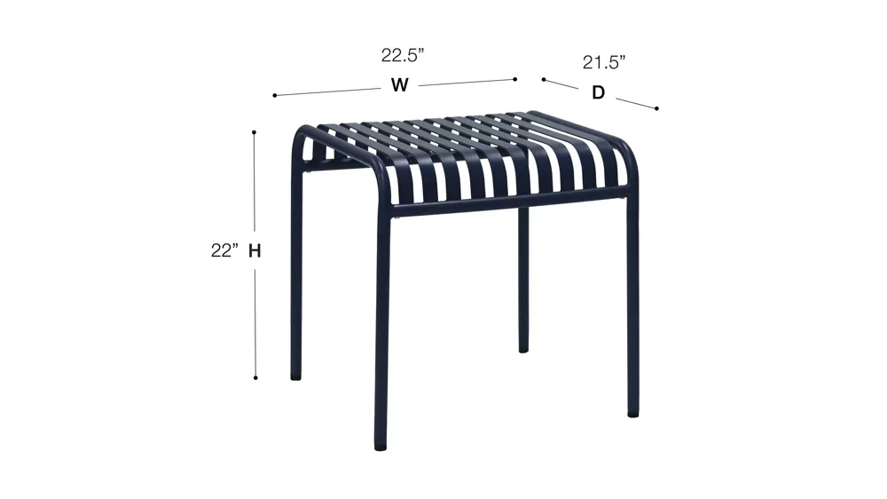 Enid 22" Outdoor Side Table Dimensions