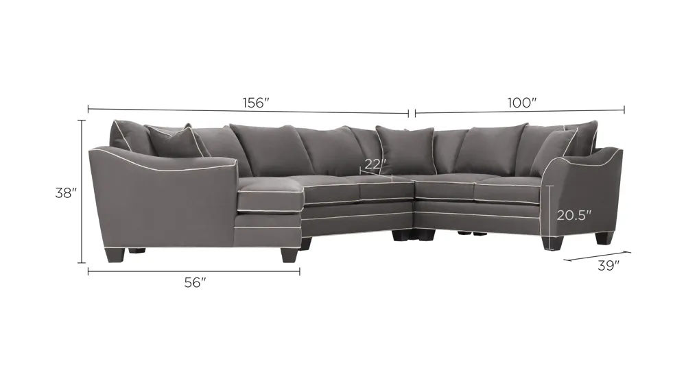 Foresthill 4-pc. Left Hand Cuddler with Loveseat Sectional Sofa Dimensions