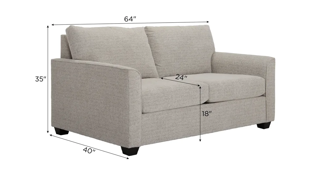 Kendall Loveseat Dimensions