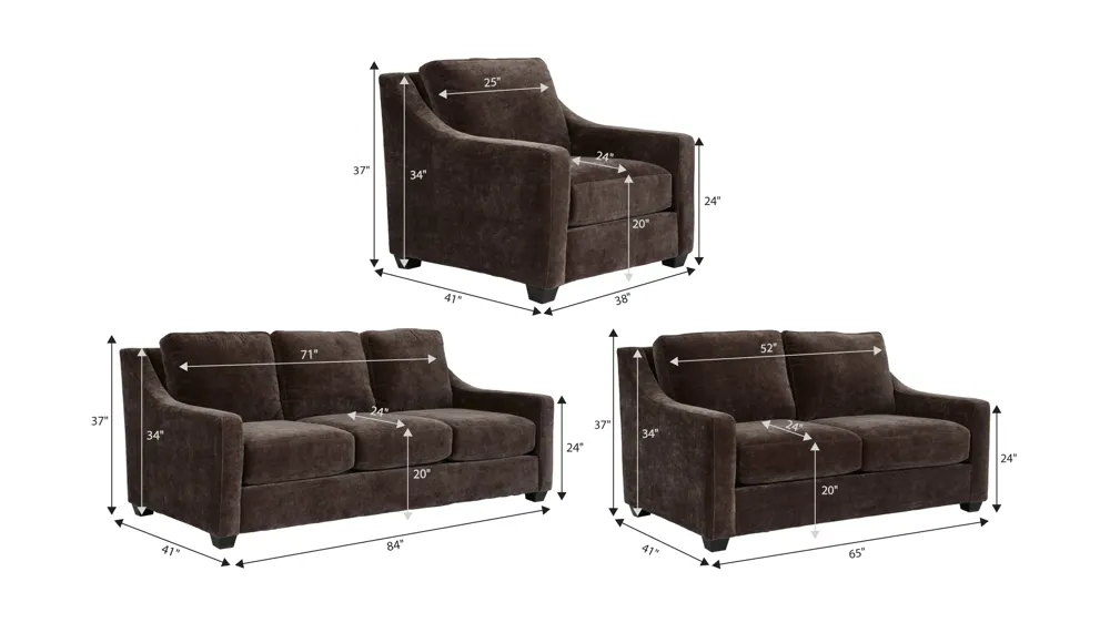 Beckwith Living Room Set Dimensions