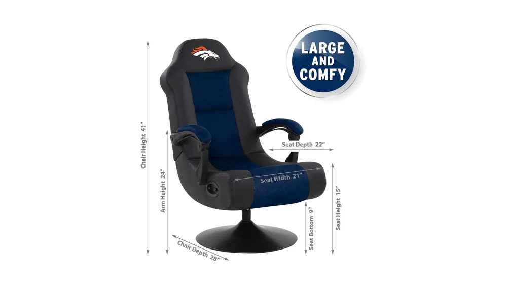 NFL Faux Leather Ultra Gaming Chair Dimensions