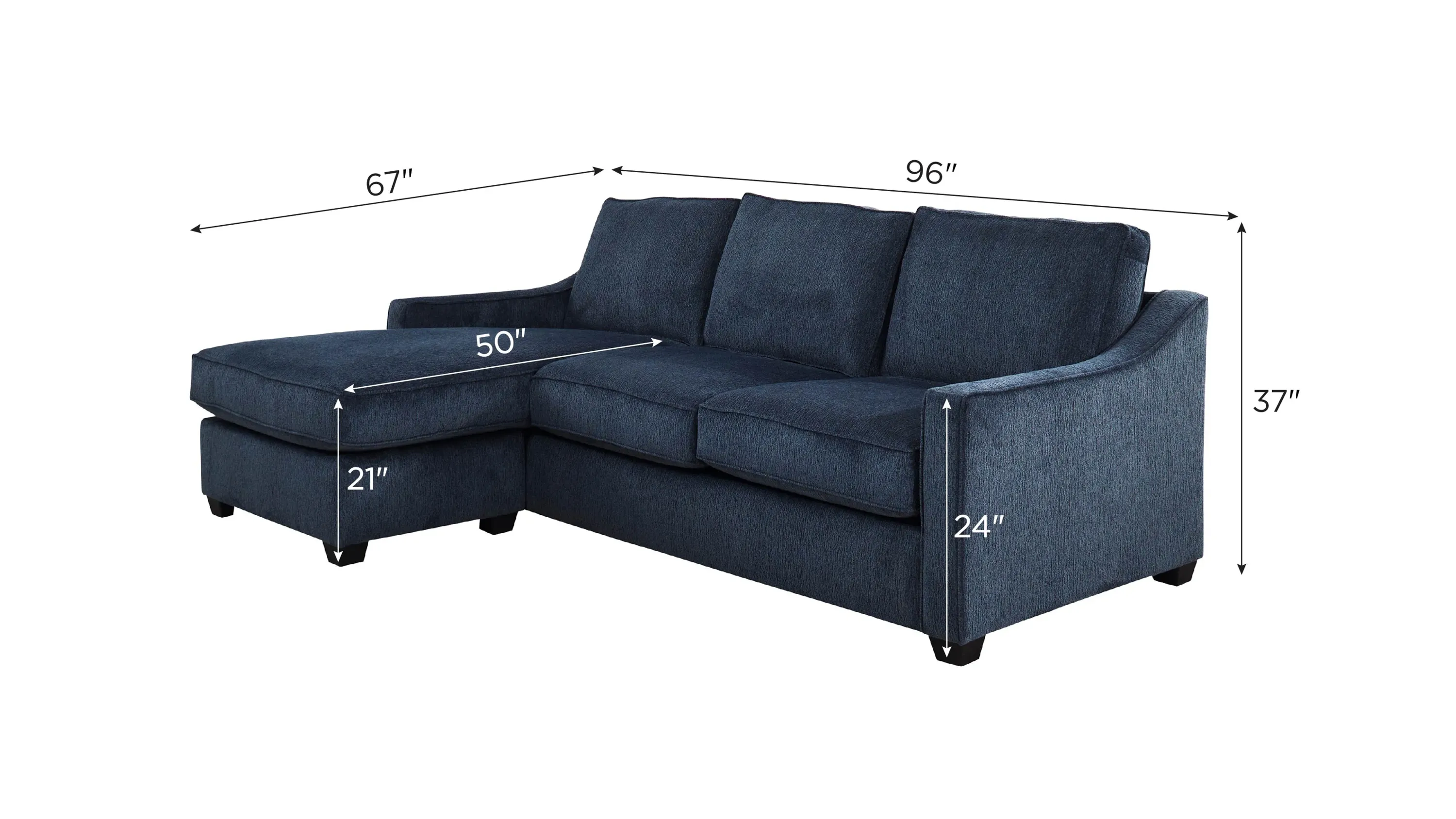 Arro Reversible Sofa Chaise | Raymour & Flanigan