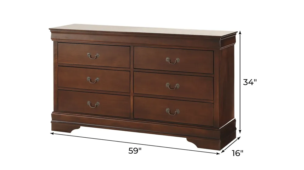Edina Bedroom Dresser Dimensions