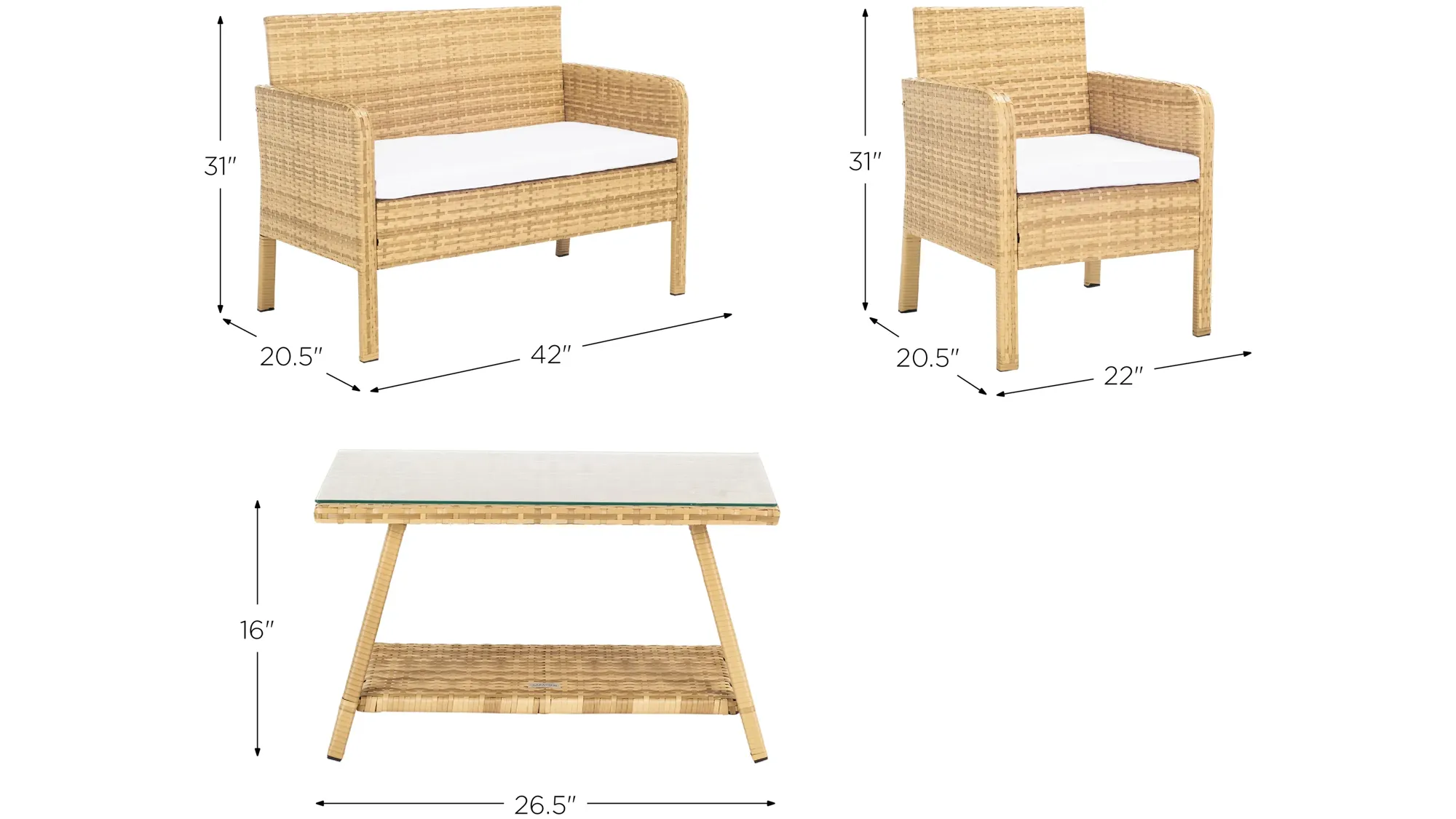 Leah 4-pc. Patio Set