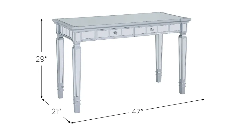Fareham Mirrored Desk Dimensions