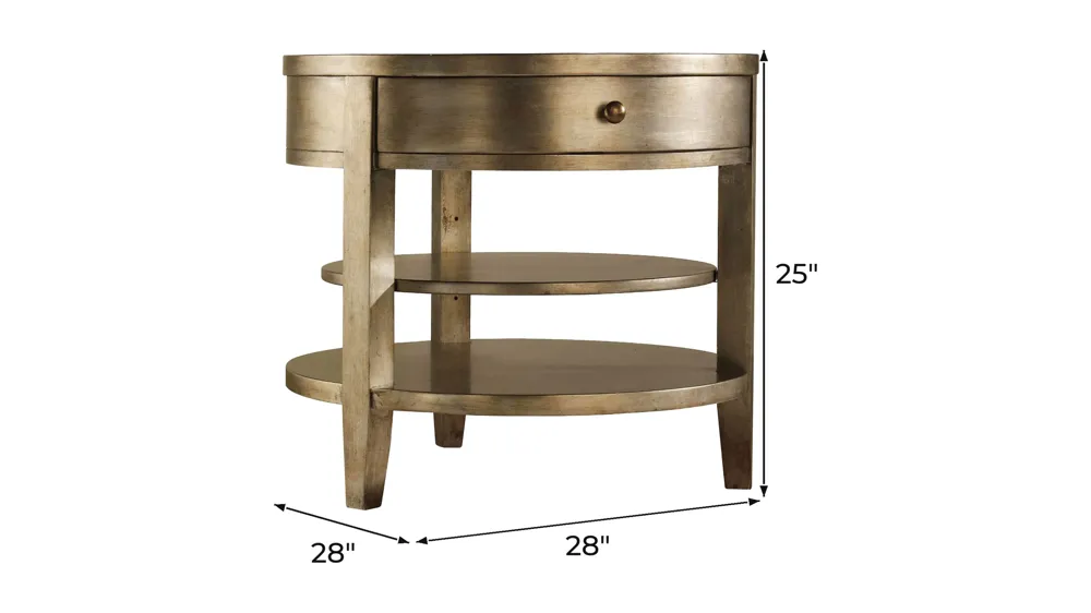 Sanctuary Round Accent Table Dimensions