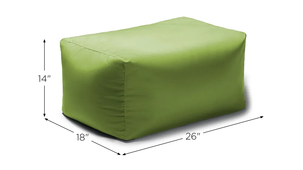 Lamont Outdoor Bean Bag Ottoman Dimensions