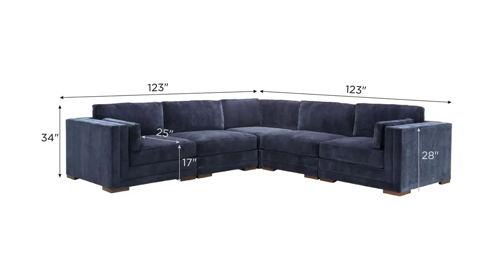 Remmi 5-pc. Sectional Dimensions