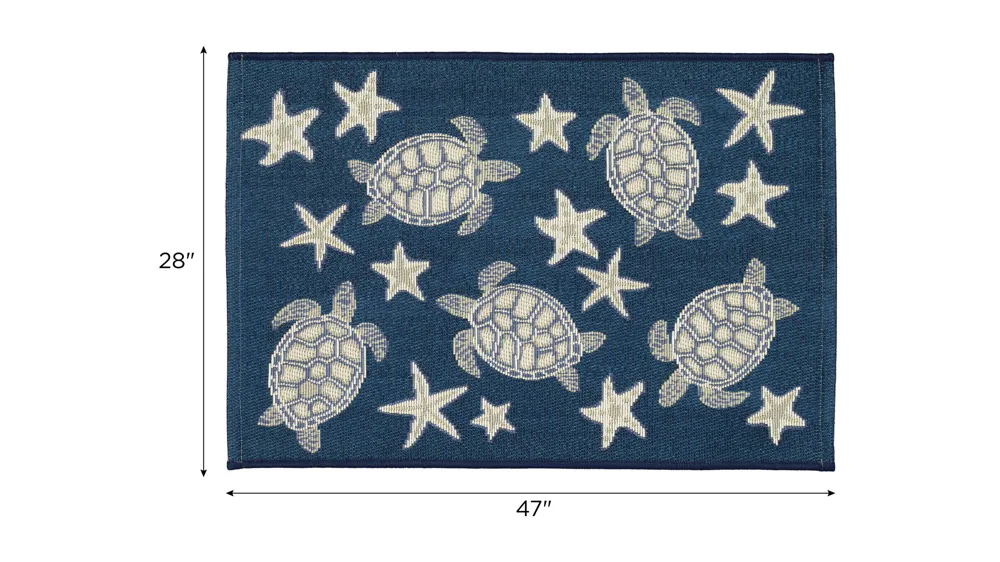 Esencia Turtle And Stars Indoor/Outdoor Mat Dimensions