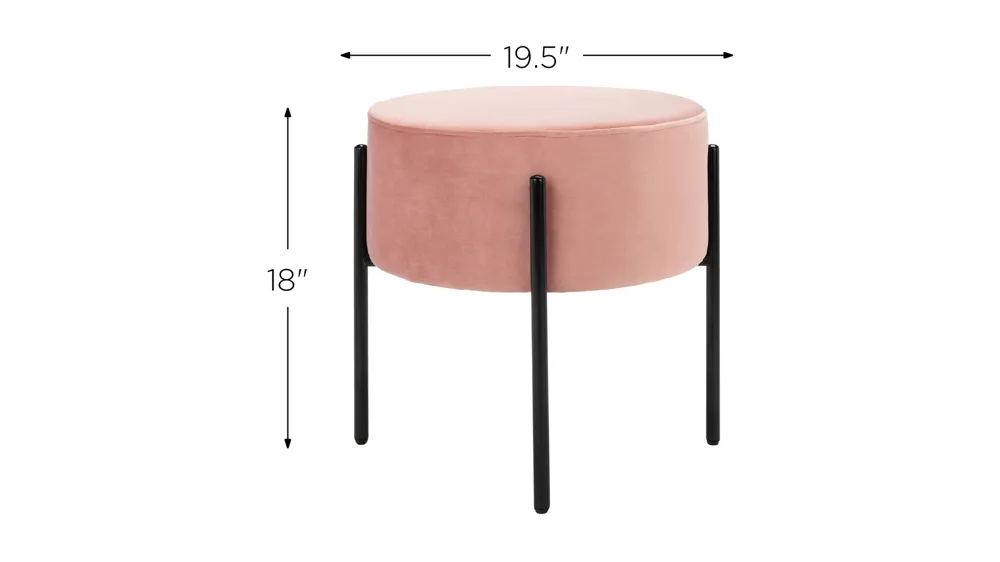 Fulton Round Ottoman Dimensions