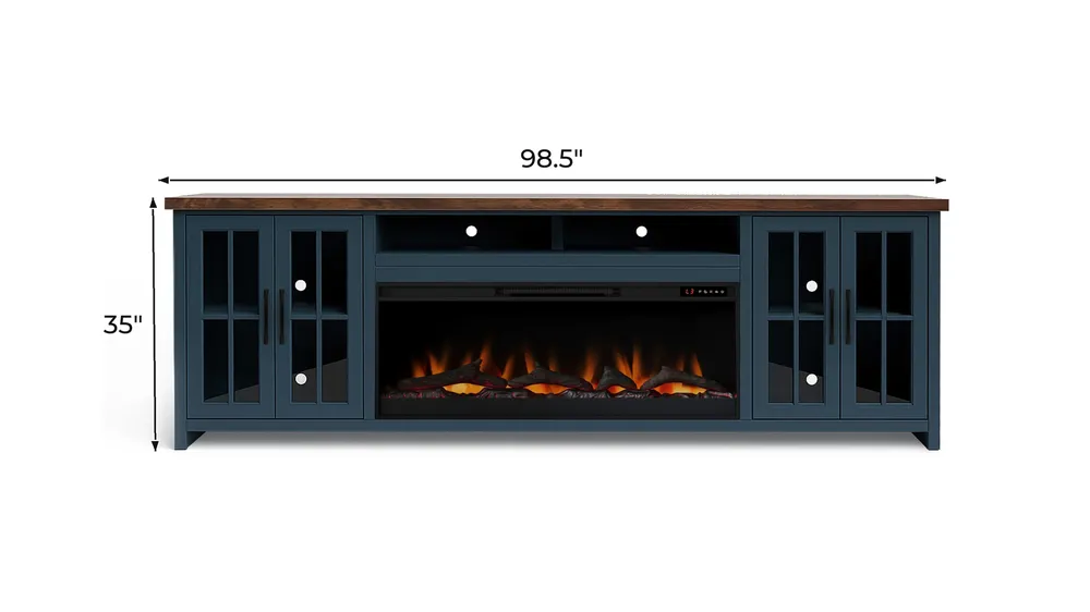 Foxgrove 97" Fireplace TV Console Dimensions