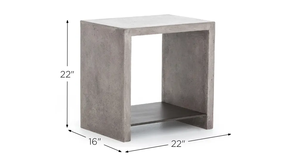 Hugo Rectangular End Table Dimensions