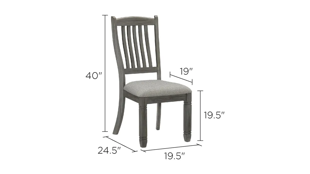 Lark Dining Room Side Chair (Set of 2) Dimensions