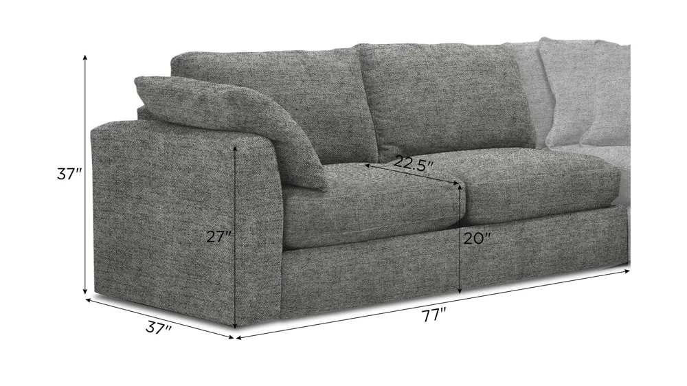 Nappily Left Arm Facing Loveseat Dimensions