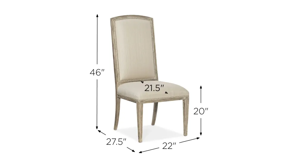 Sanctuary Cambre Side Chair - Set of 2 Dimensions