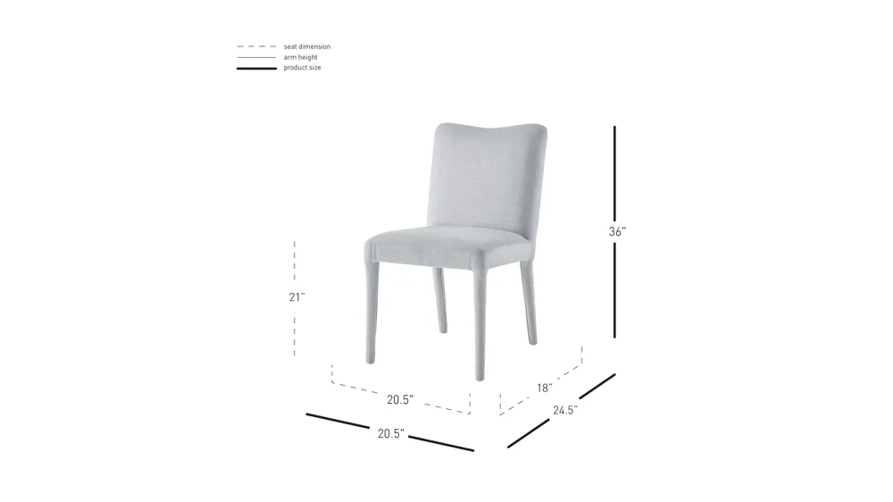Alder Side Chair- Set of 2 Dimensions