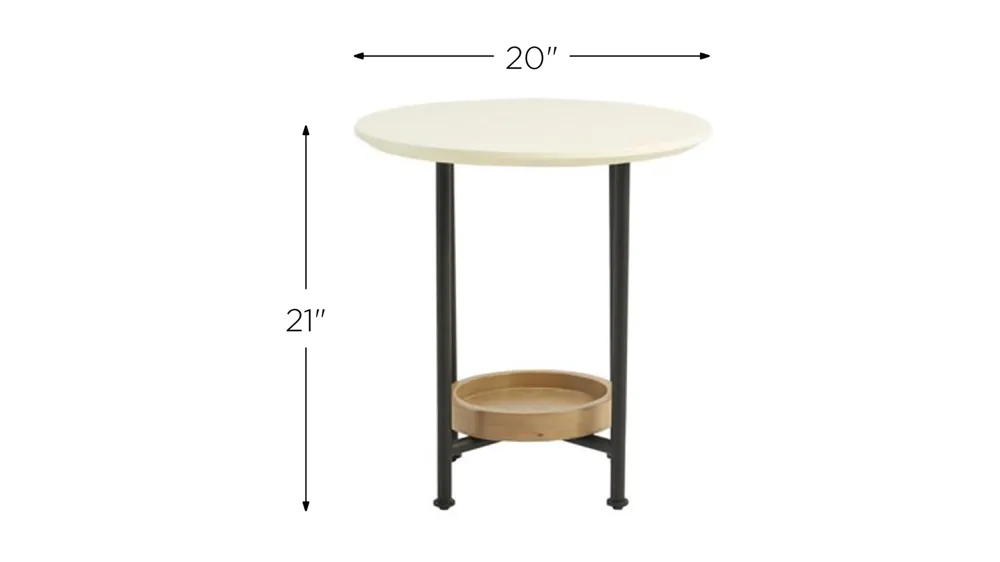 Fentier Round End Table Dimensions