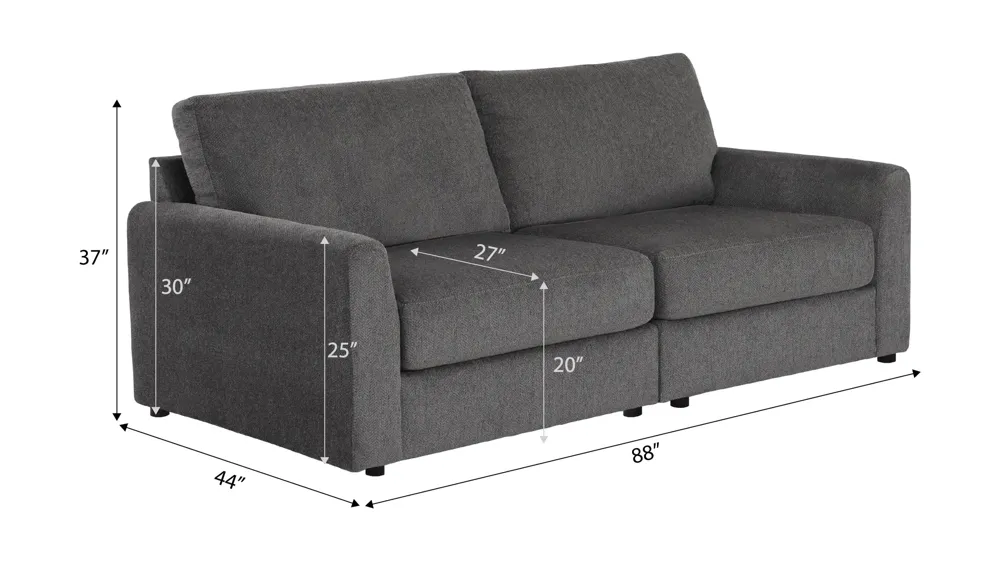 Tessa 2-pc. Sofa Dimensions