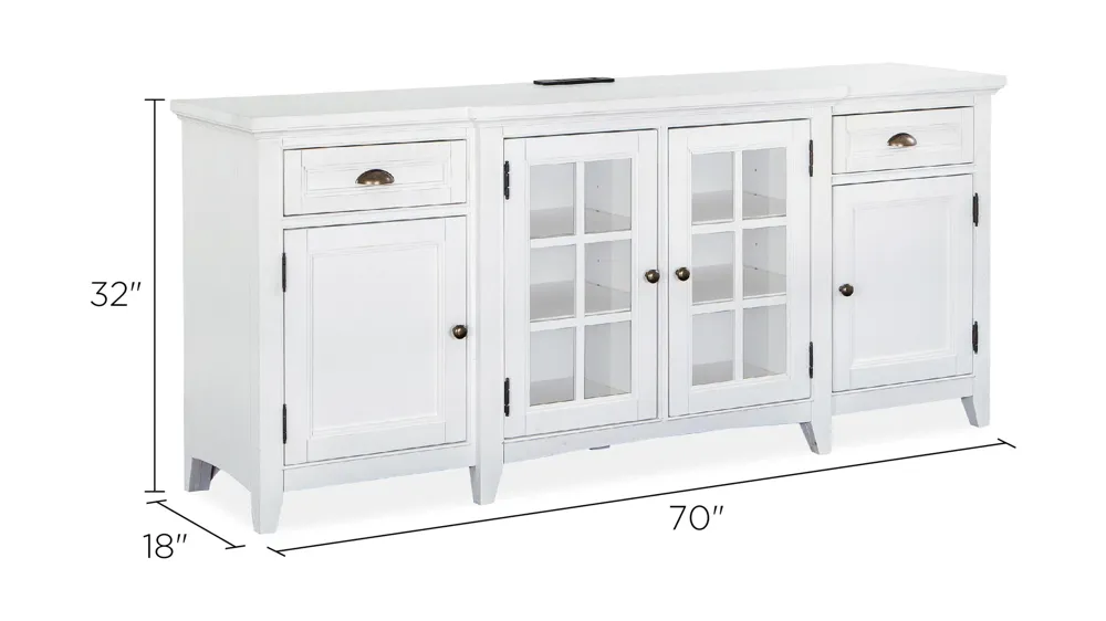 Heron Cove 70" TV Console Dimensions
