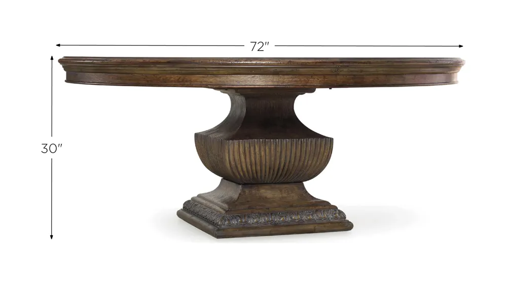 Rhapsody 72'' Round Dining Table Dimensions