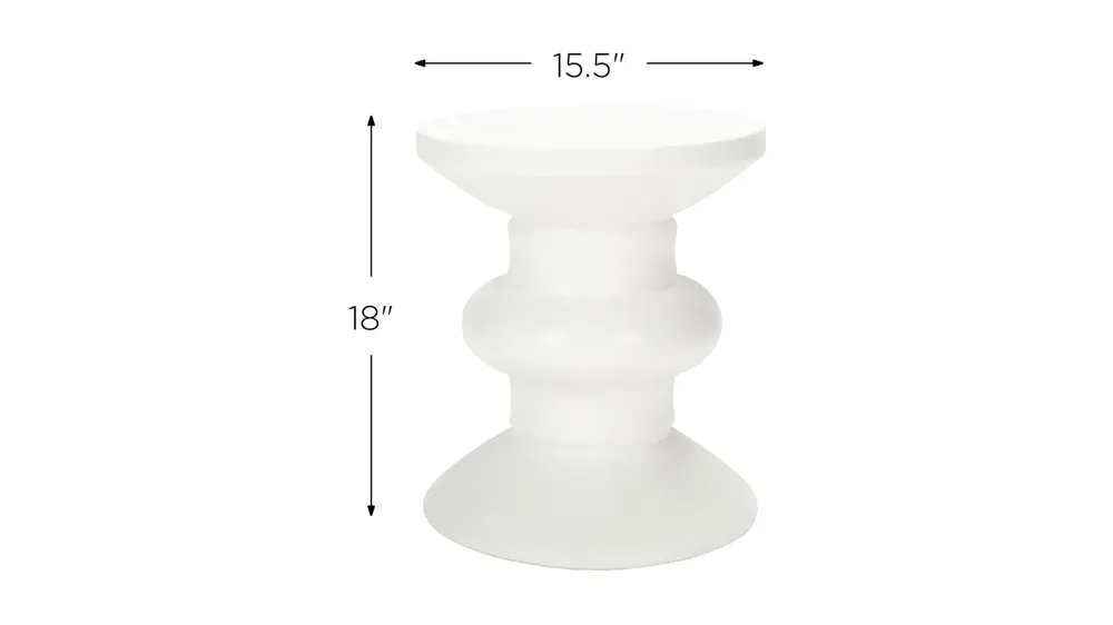 Brea Outdoor Concrete Accent Stool Dimensions