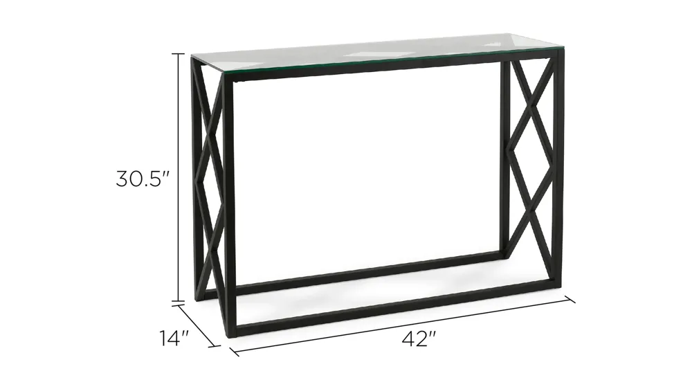 Doreen Rectangular Console Table Dimensions