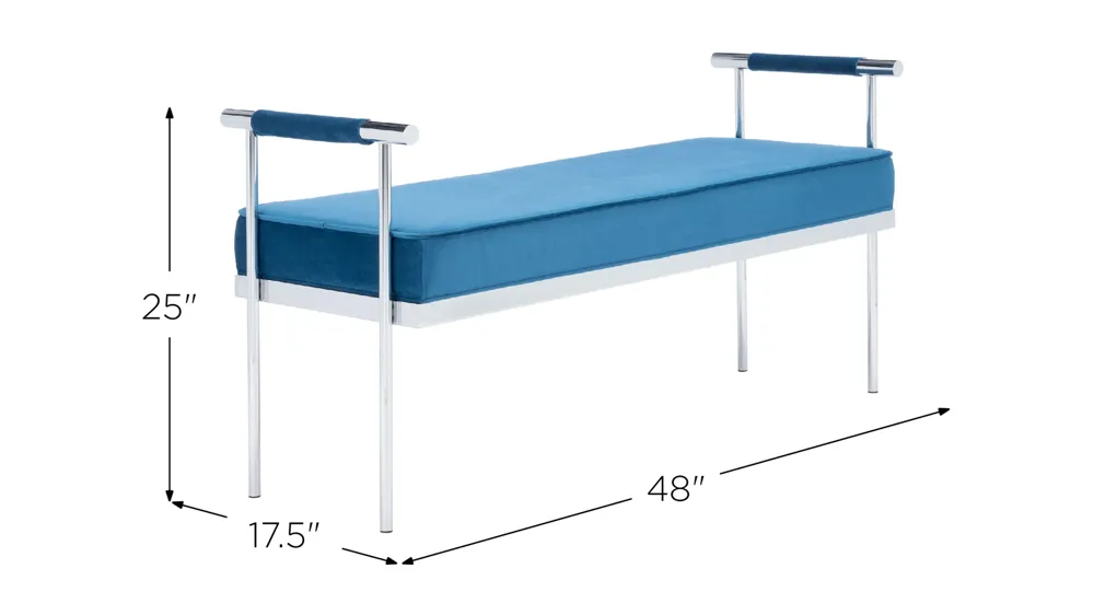 Pim Long Rectangle Bench with Arms Dimensions