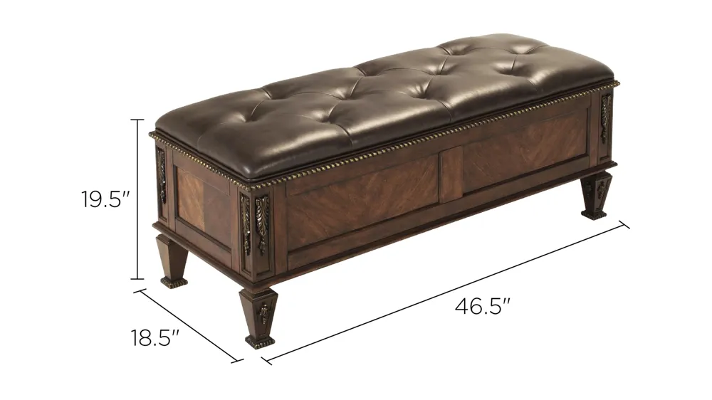Wilshire Storage Bench Dimensions