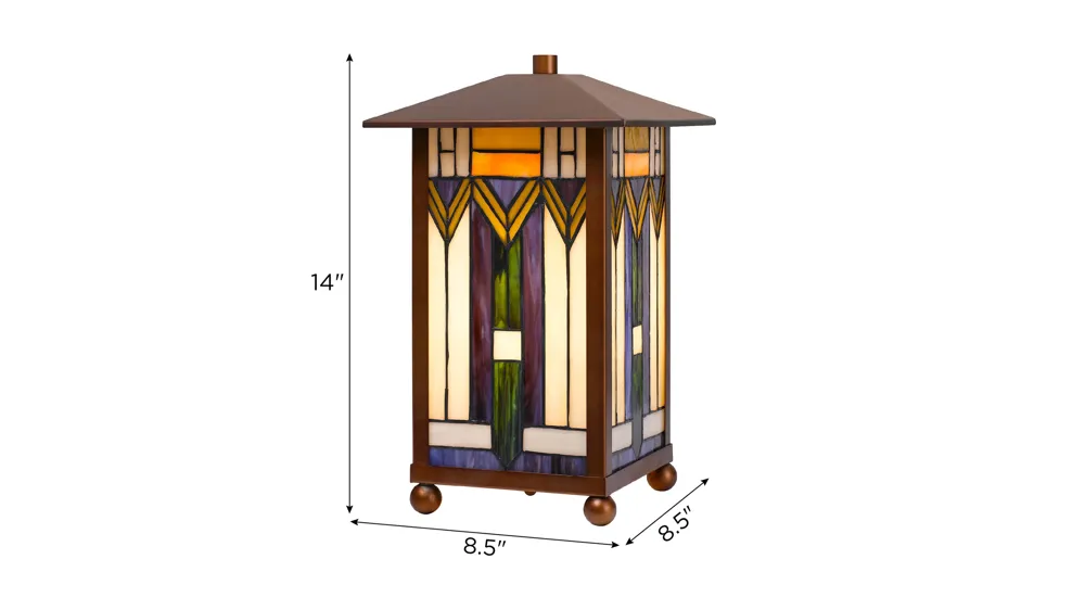 Tiffany Accent Lamp Dimensions