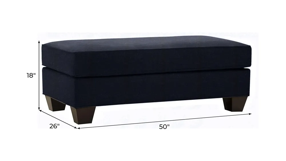 Briarwood Chair-and-a-Half Ottoman Dimensions