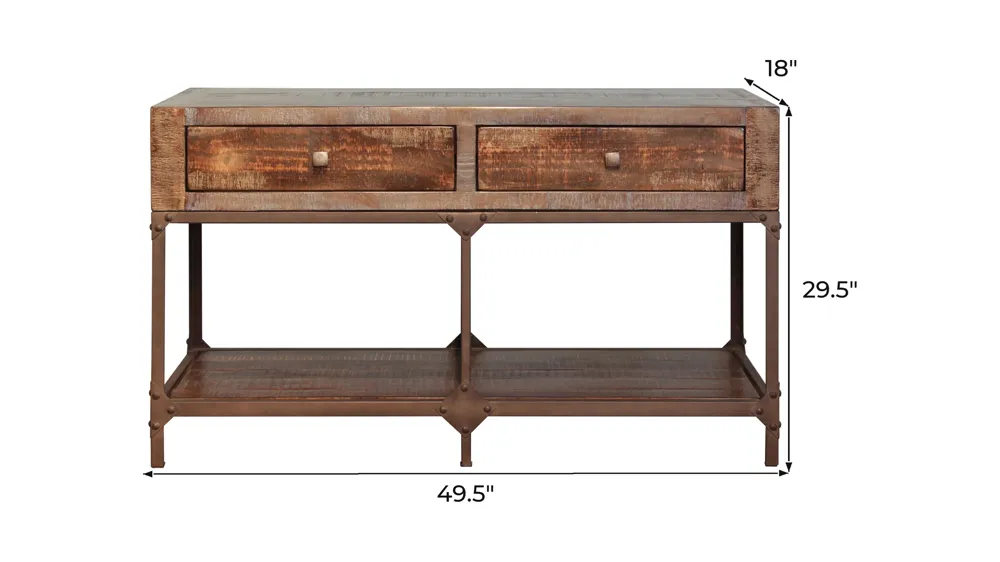 Urban Gold Console Table Dimensions