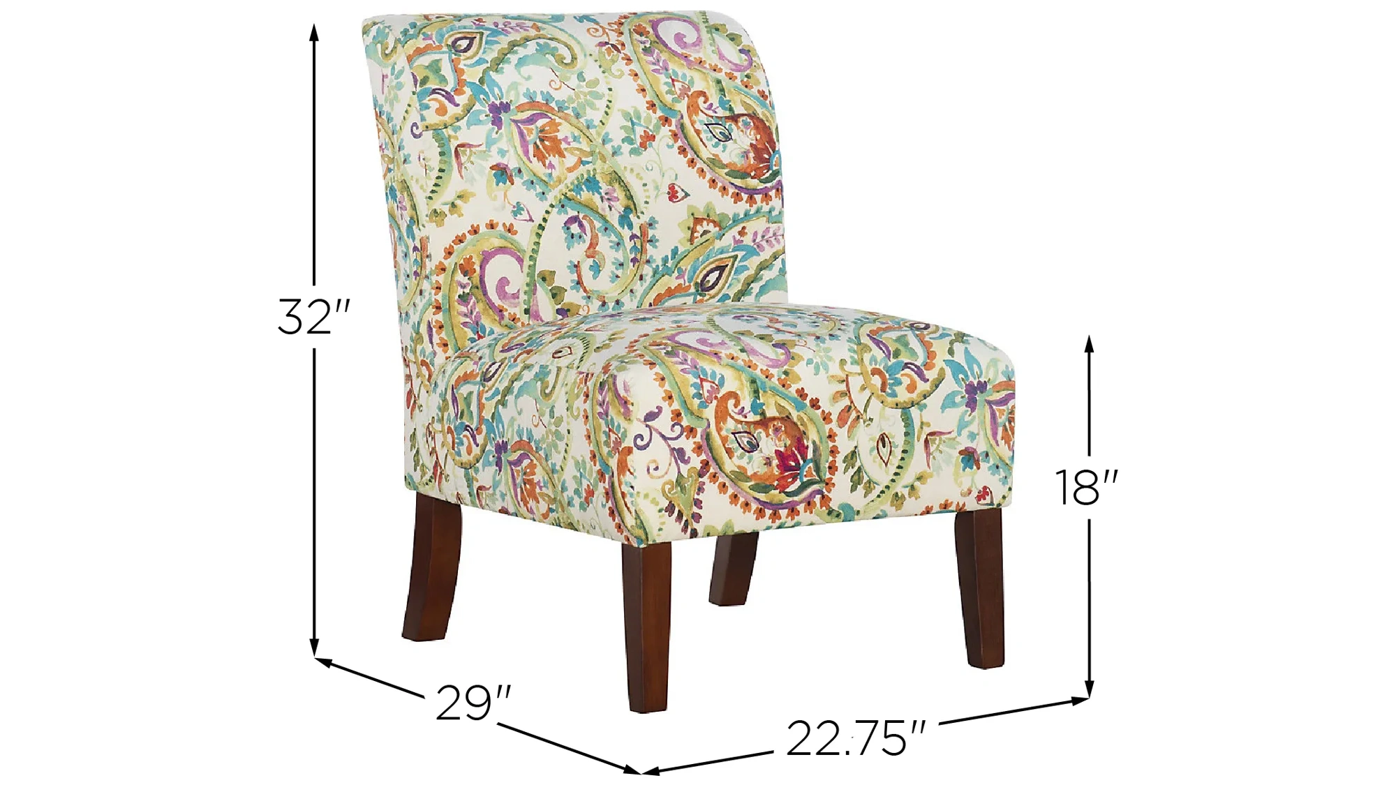 Slipper chair dimensions online