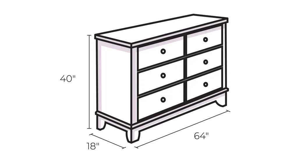 Danbury 8-Drawer Dresser Dimensions