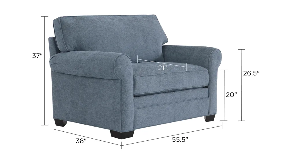 Wellsley Chair and a Half Dimensions