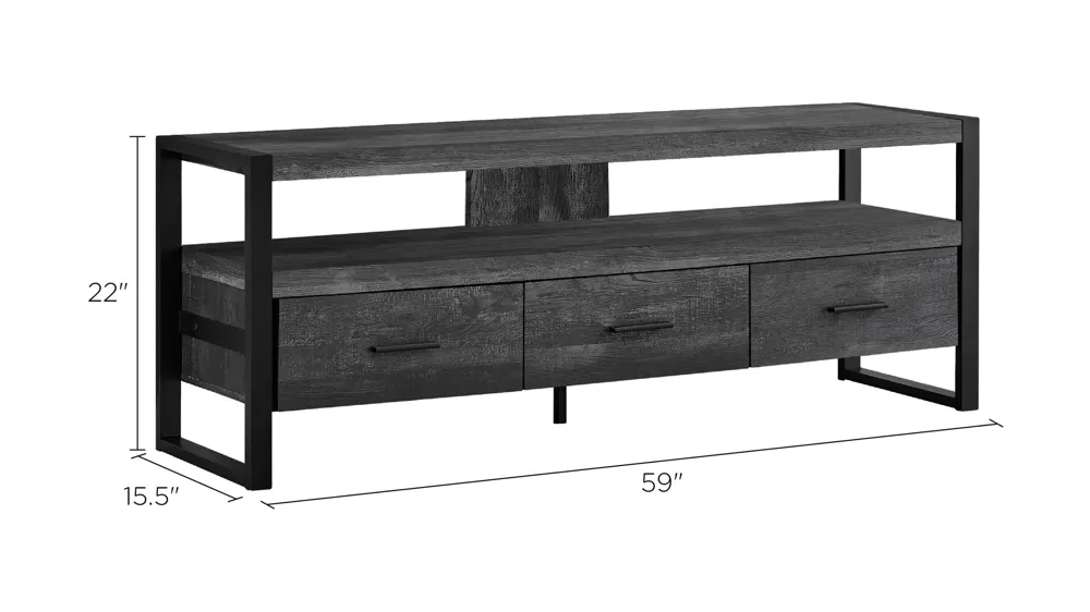 Farah 60" TV Console Dimensions