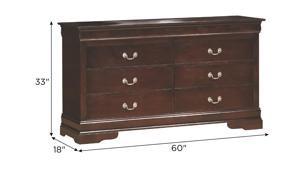 Rossie Bedroom Dresser Dimensions