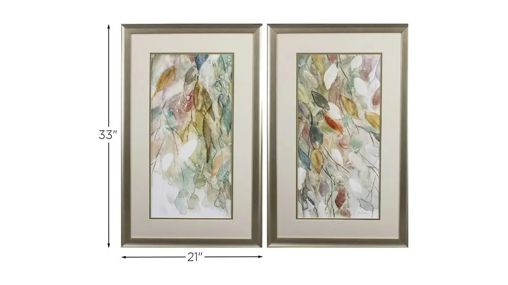 Rainy Cascade Wall Art S/2 Dimensions
