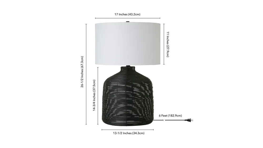 Rebecca Table Lamp Dimensions