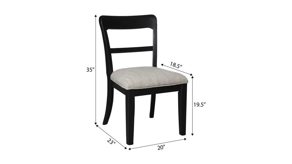 Lockwood Upholsterd Side Chair Dimensions