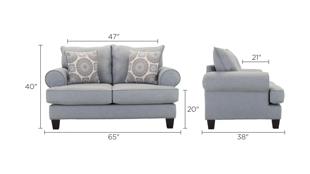 Azlyn Loveseat Dimensions