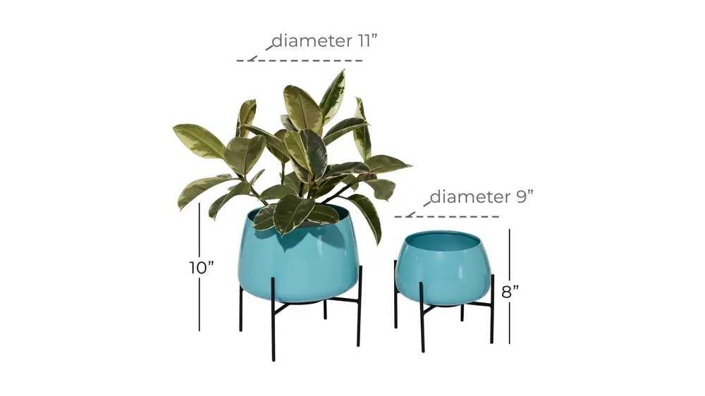 Ivy Collection Usagi Planter Set of 2 Dimensions