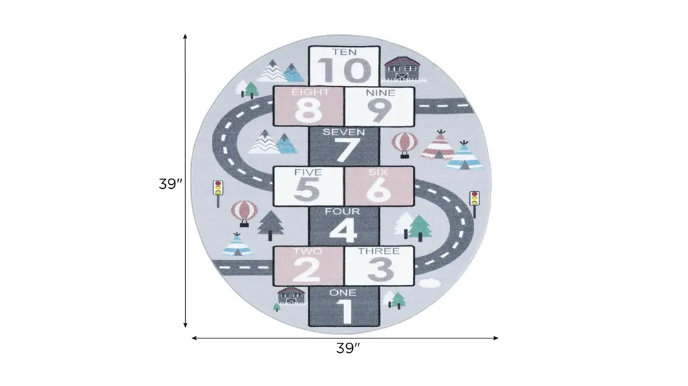 Elmira Kids' Playhouse Rug Dimensions
