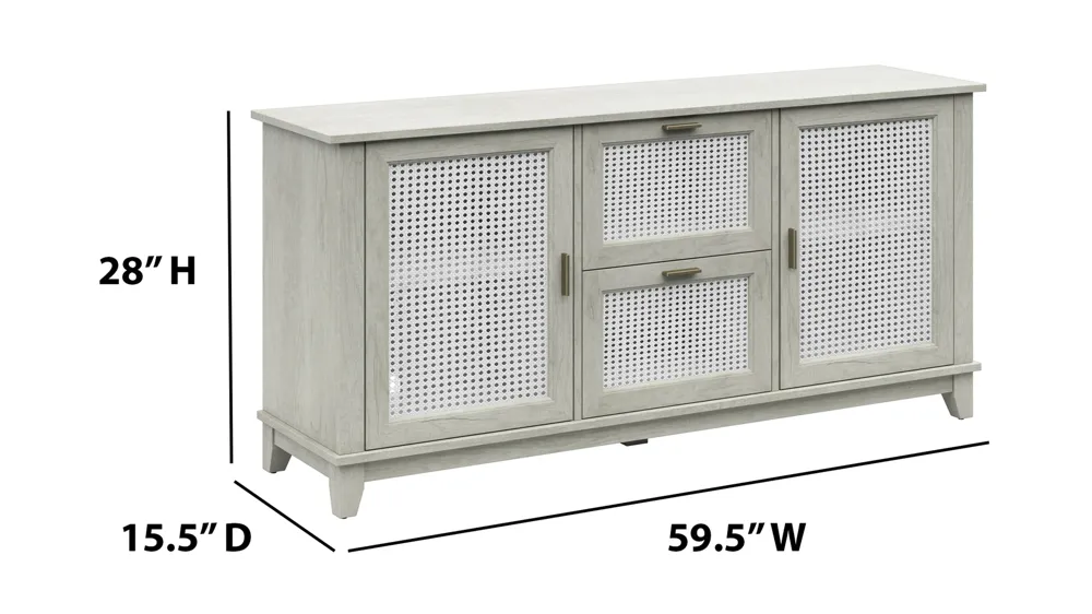 Gia Cane Panel Sideboard Dimensions
