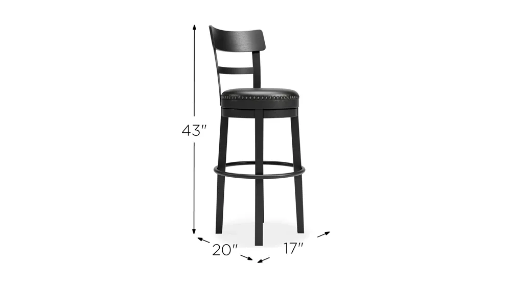 Benny Swivel Barstool Dimensions